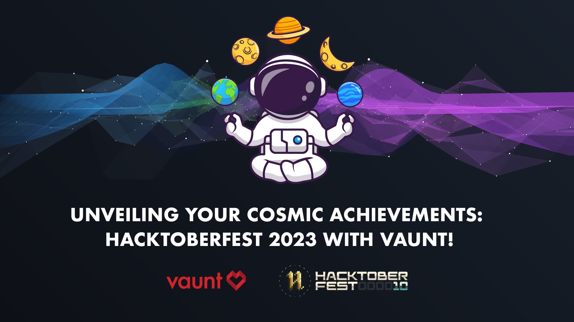 Unveiling Your Cosmic Achievements: Hacktoberfest 2023 with Vaunt!